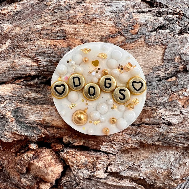 Love tag - circle medium 'dogs'