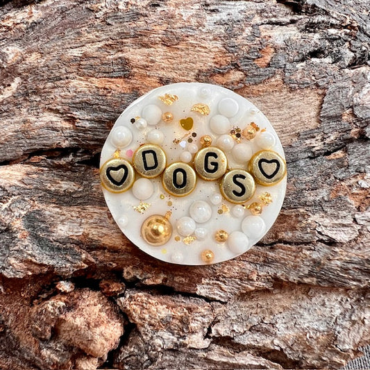 Love tag - circle medium 'dogs'