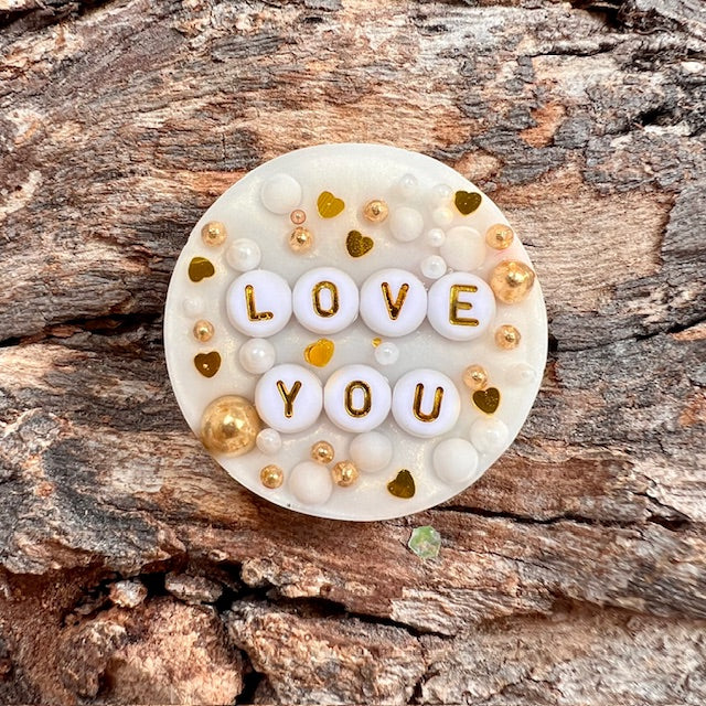 Love tag - circle medium 'love you'