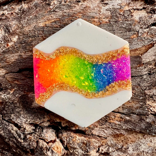 Geode tag hexagon large