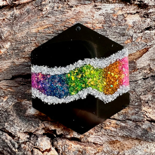 Geode tag hexagon large
