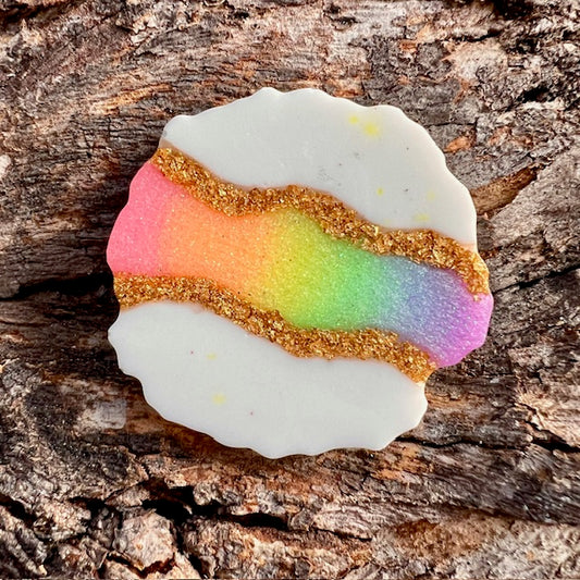 Geode tag curvy circle large