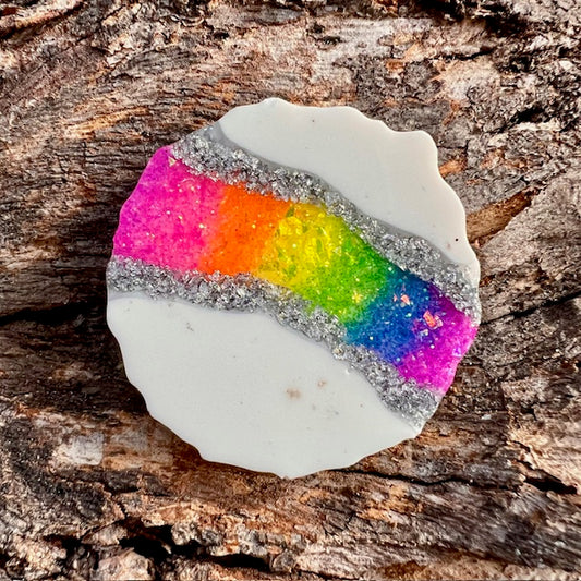 Geode tag curvy circle large