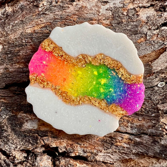 Geode tag curvy circle large