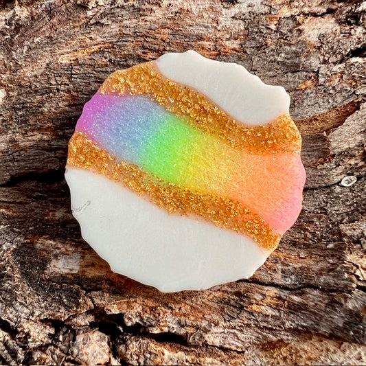 Geode tag curvy circle large