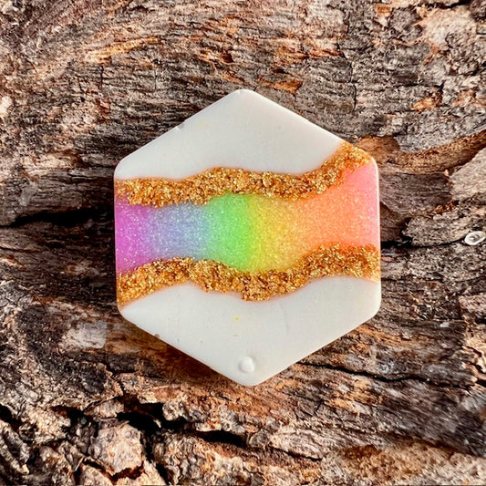 Geode tag hexagon small
