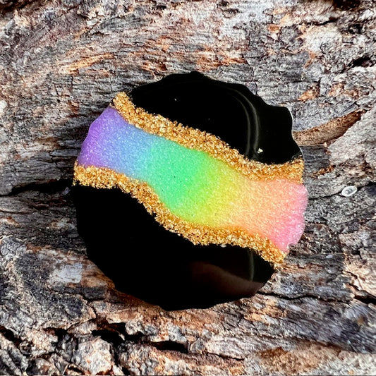 Geode tag curvy circle large
