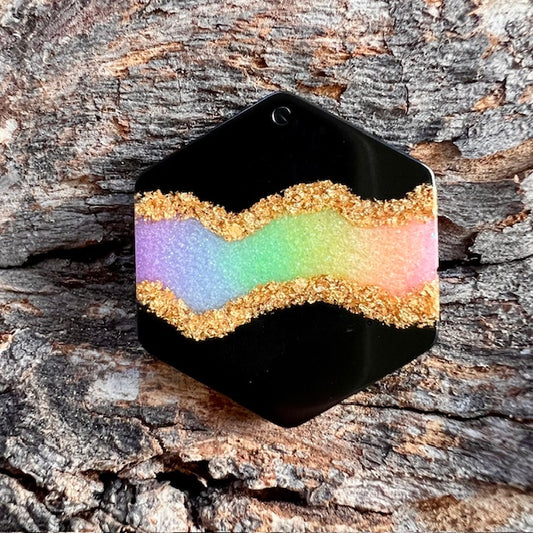 Geode tag hexagon small