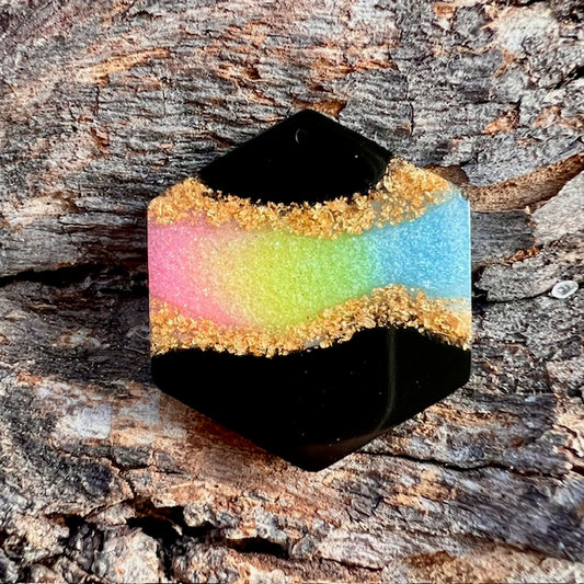 Geode tag hexagon small