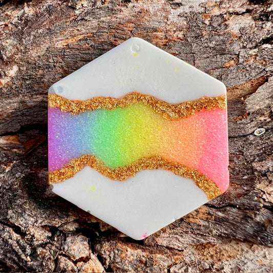 Geode tag hexagon large