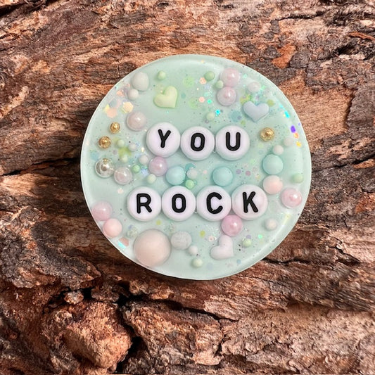 Love tag - circle large 'you rock'