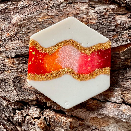 Geode tag hexagon large