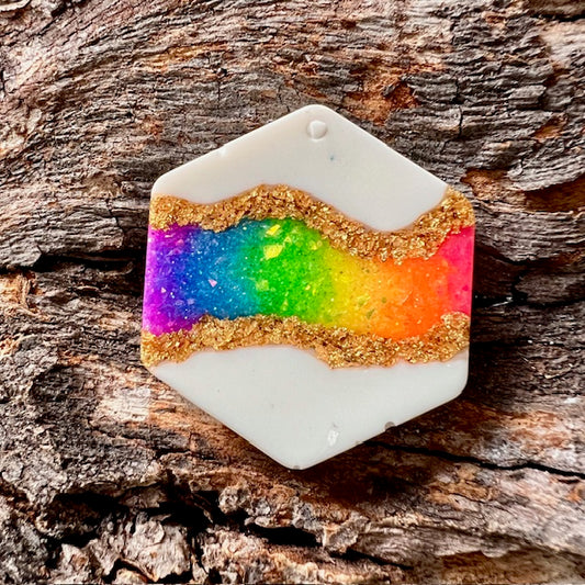 Geode tag hexagon small
