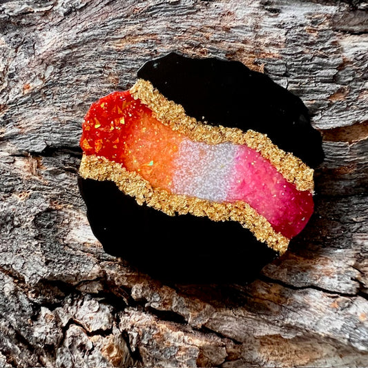 Geode tag curvy circle large