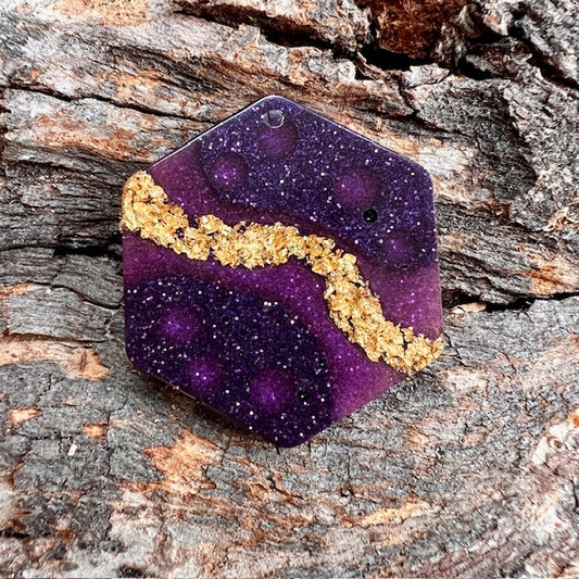 Hexagon tag small - Stardust Drift
