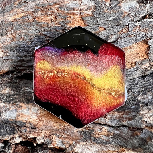 Hexagon tag small - Stardust Drift
