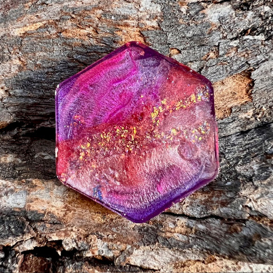 Hexagon tag small - Stardust Drift