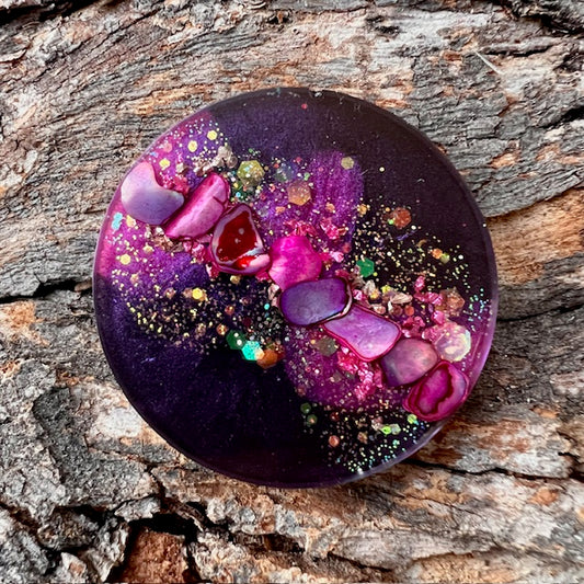Circle tag large - Galactic Opal