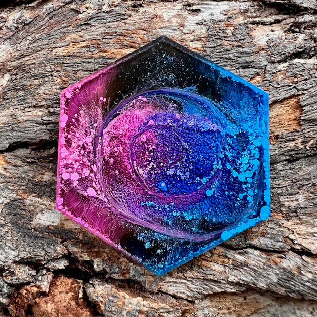 Hexagon tag large - Nebula Bloom