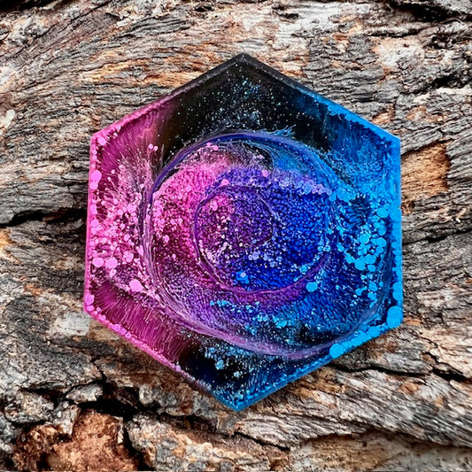 Hexagon tag large - Nebula Bloom
