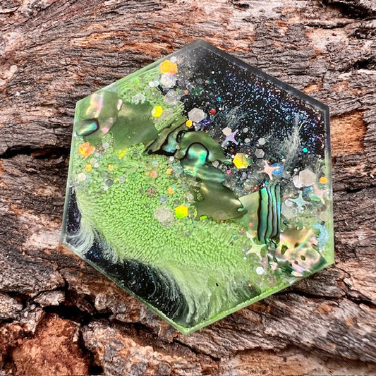 Hexagon tag large - Nebula Bloom