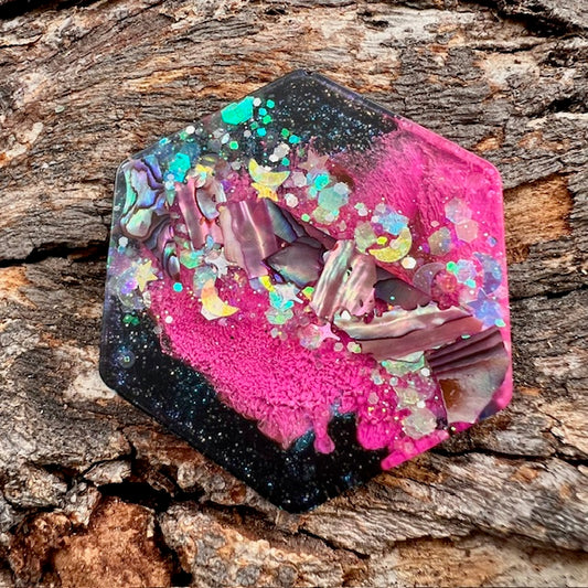 Hexagon tag large - Nebula Bloom