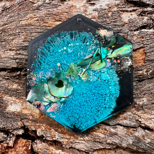 Hexagon tag large - Nebula Bloom