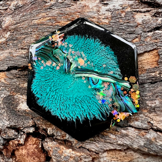Hexagon tag large - Nebula Bloom