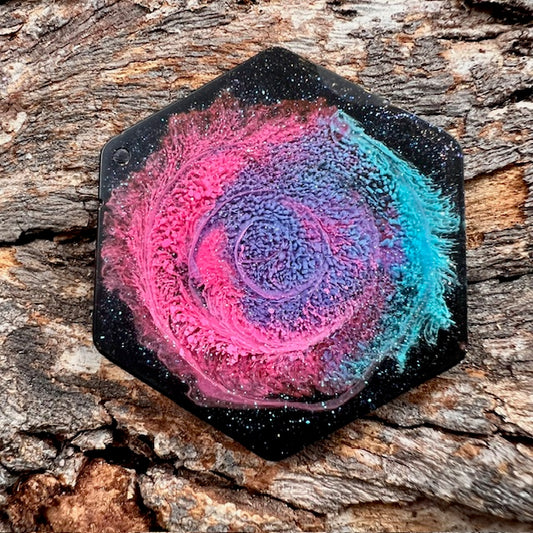 Hexagon tag large - Nebula Bloom