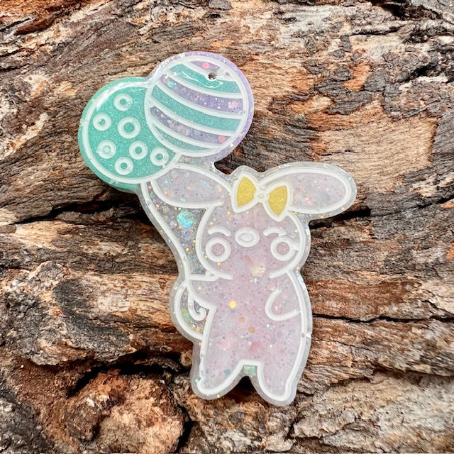 Balloon bunny tag