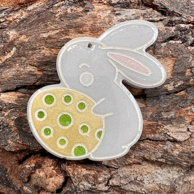 Easter egg bunny tag