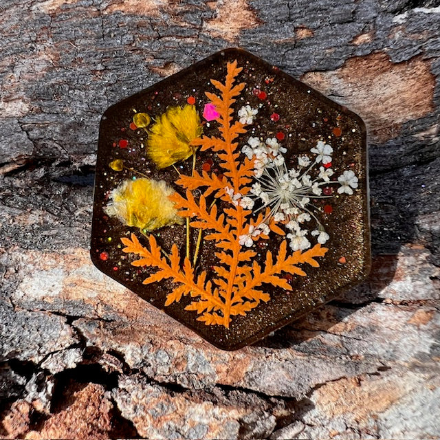 Hexagon tag small - Autumn