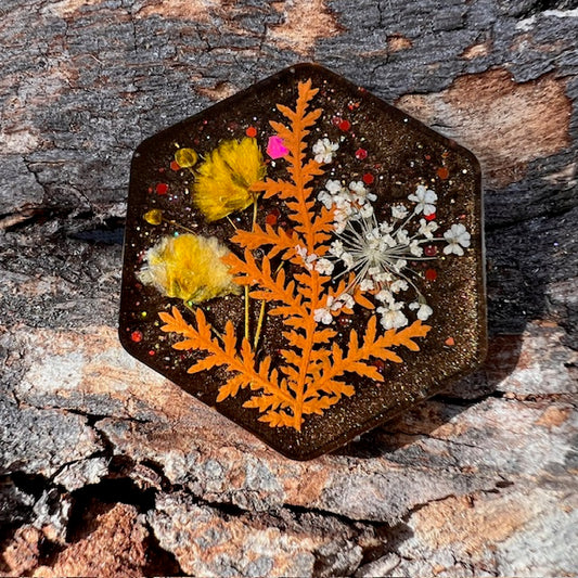 Hexagon tag small - Autumn