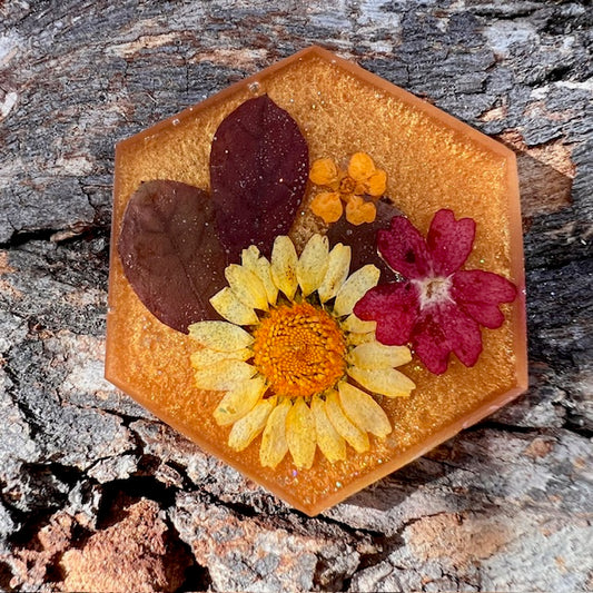 Hexagon tag large - Autumn